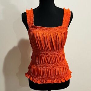 NWT The General Good Smocked Orange Tank Top
